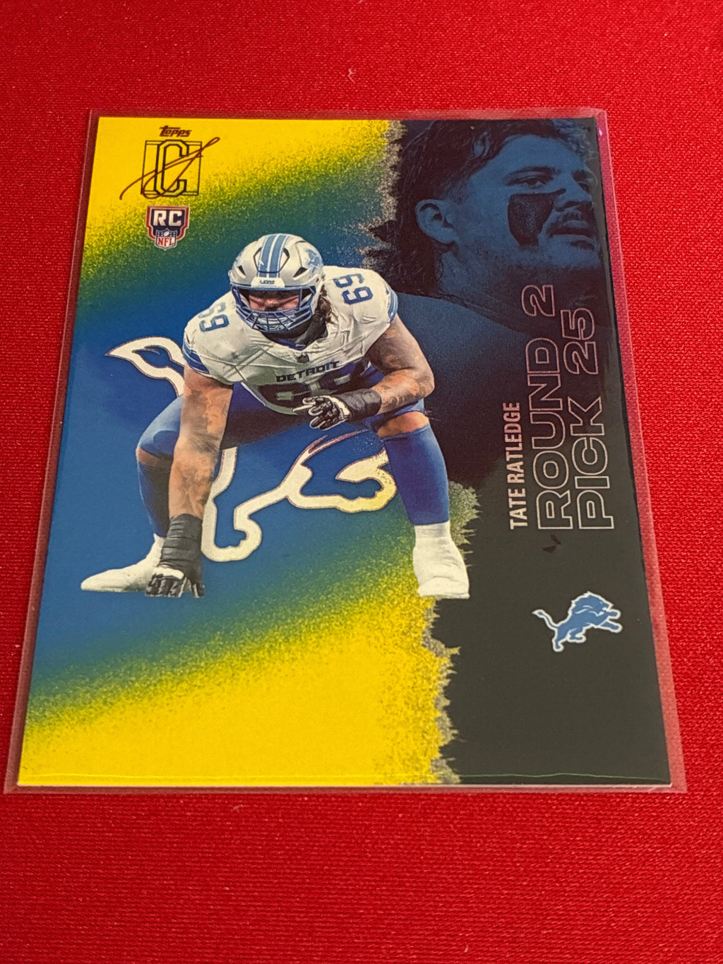2025 Topps Signature Class #219 Tate Ratledge Blue & Yellow