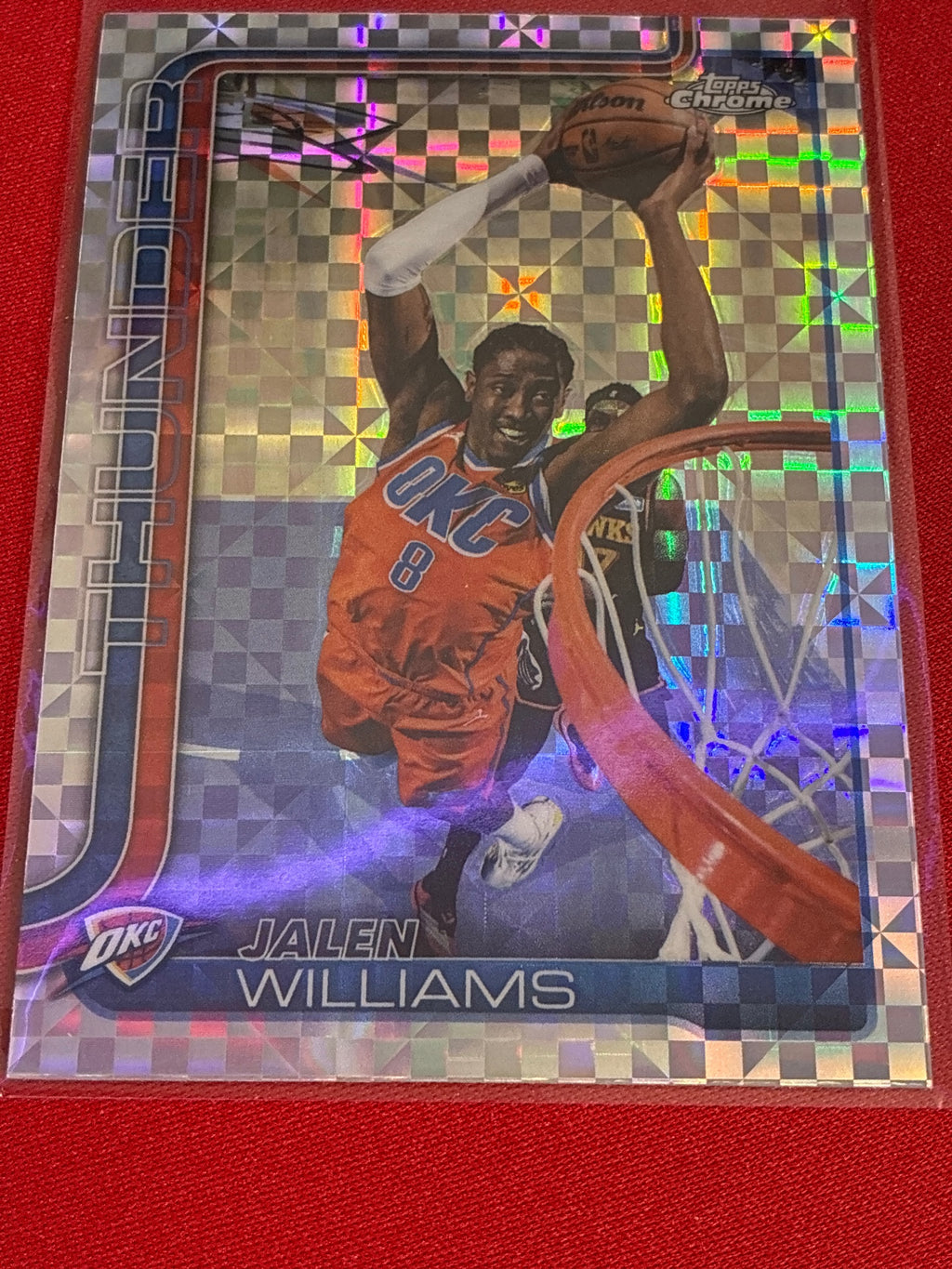 2025-26 Topps Chrome Update #11 Jalen Williams X-Fractor
