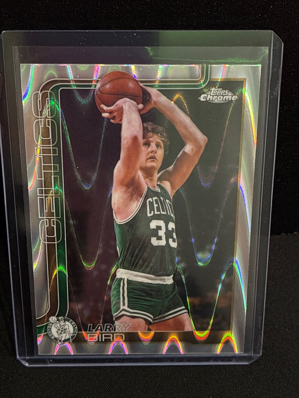 2025-26 Topps Chrome Update #143 Larry Bird RayWave Refractor