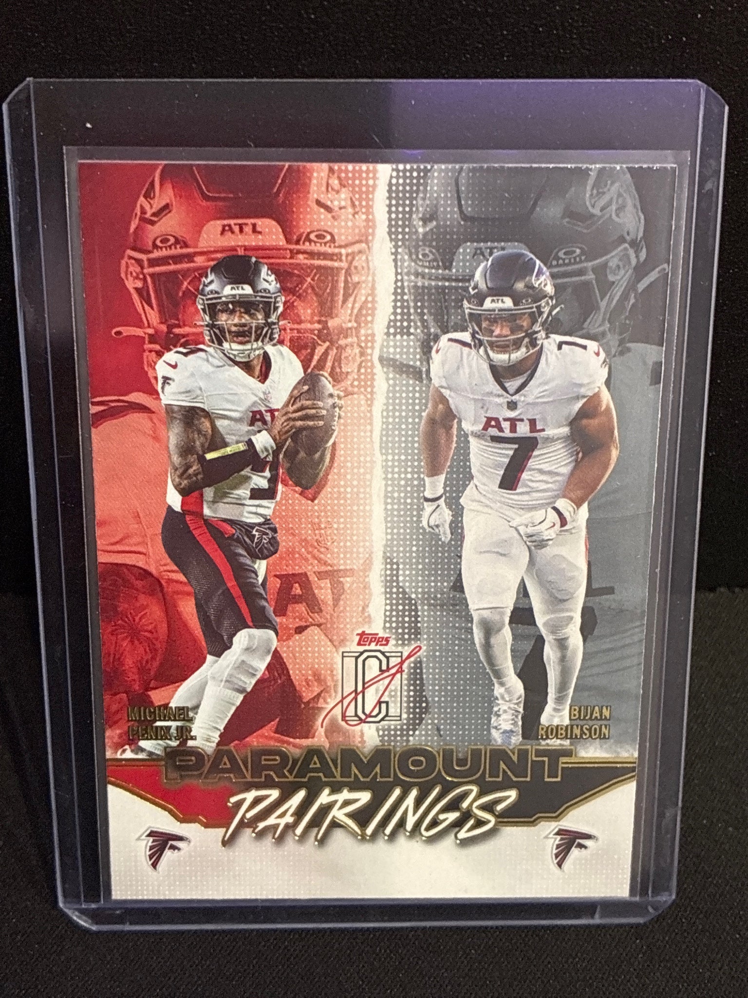 2025 Topps #PP-17 Bijan Robinson / Michael Penix Jr. Paramount Pairings