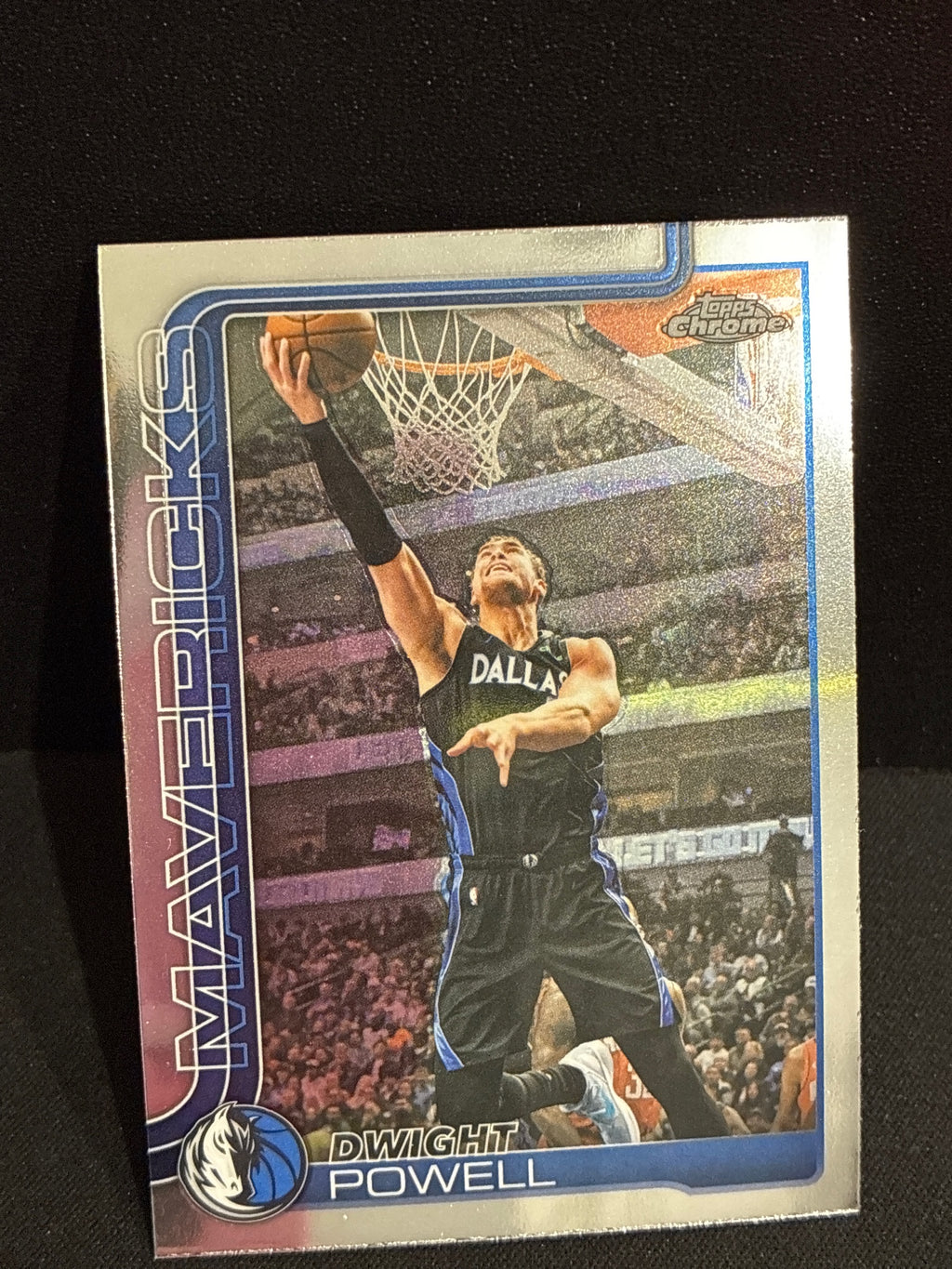 2025-26 Topps Chrome Update #139 Dwight Powell Red White and Blue Refractor